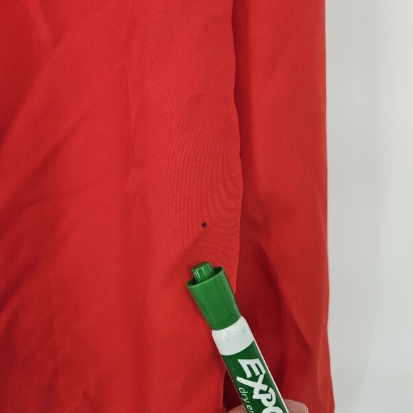 Vintage Sears Fashion Place Shirt Womens 38 Red Long Sleeve Blouse 70s Secretary - Picture 7 of 10